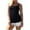 Black-camisetas para mujer de algodon, variant on Racerback Tank Tops for Women Fashion Criss Cross Cami Top Loose Fit Sleeveless Basic Tees Solid Color T-shirt