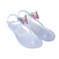thumbnail image 7 of NOKIO Women'S Jelly Sandals Summer Simple Butterfly Diamond Jelly Shoes Drag Women's Shoes Pvc Women's Flat Outdoor Leisure Beach Transparent Sandals, 7 of 7
