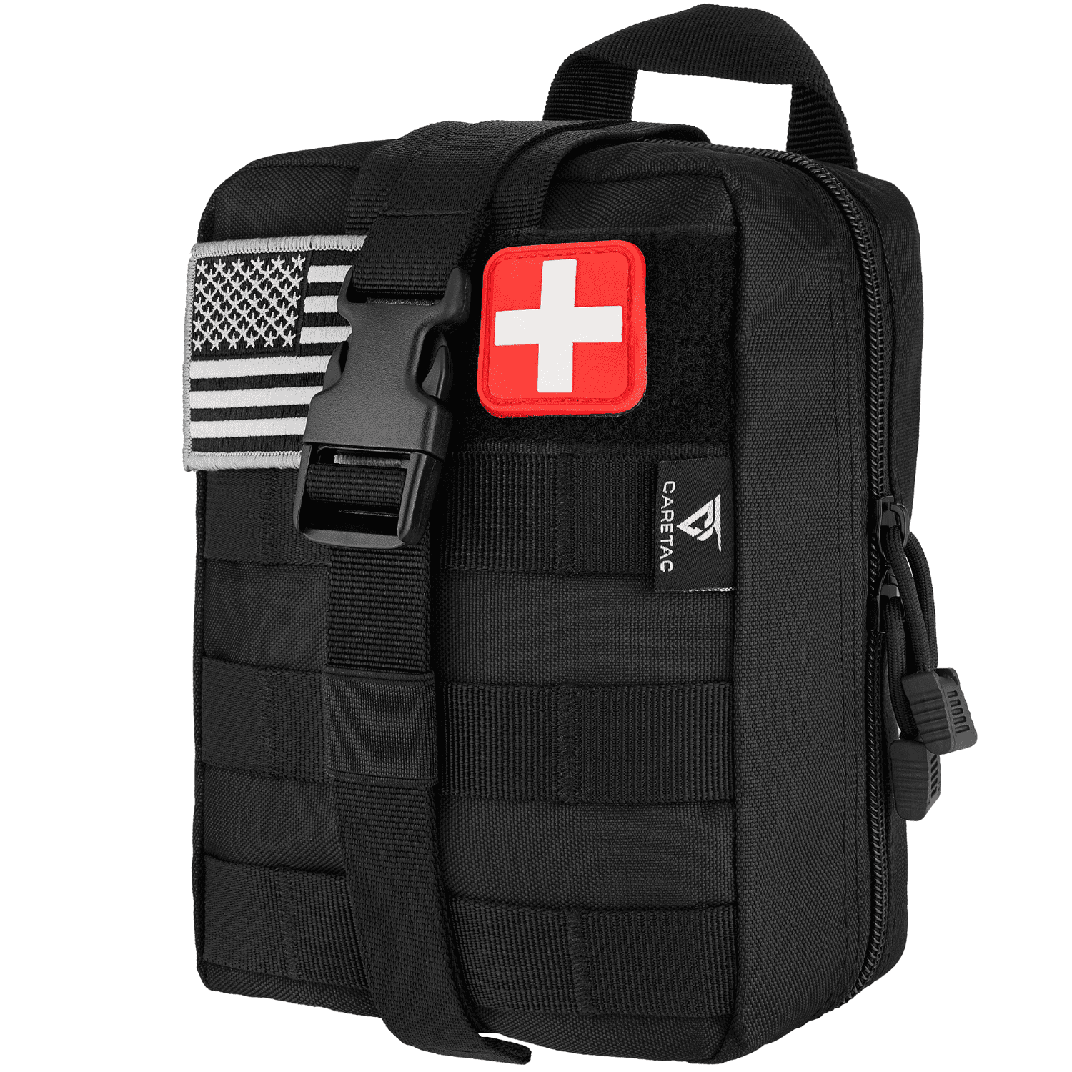 CareTac IFAK Trauma & First Aid Kit with CAT Gen 7 Tourniquet for Emergency Bleeding Control and Wound Care