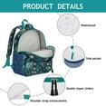 thumbnail image 4 of Ocean Themed School Backpack - Waterproof, Breathable Padded with Coral Reef Design, 4 of 6