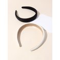thumbnail image 3 of 2pcs Women's Simple Solid Color Hairbands For Daily Wear, 3 of 5