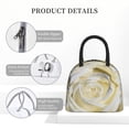 thumbnail image 4 of KLL White Rose for Insulated Lunch Bag- Leakproof Cooler Tote Bag Organizer for Women & Men - Reusable Lunch Box for Office Picnic Hiking Beach-One Size, 4 of 6