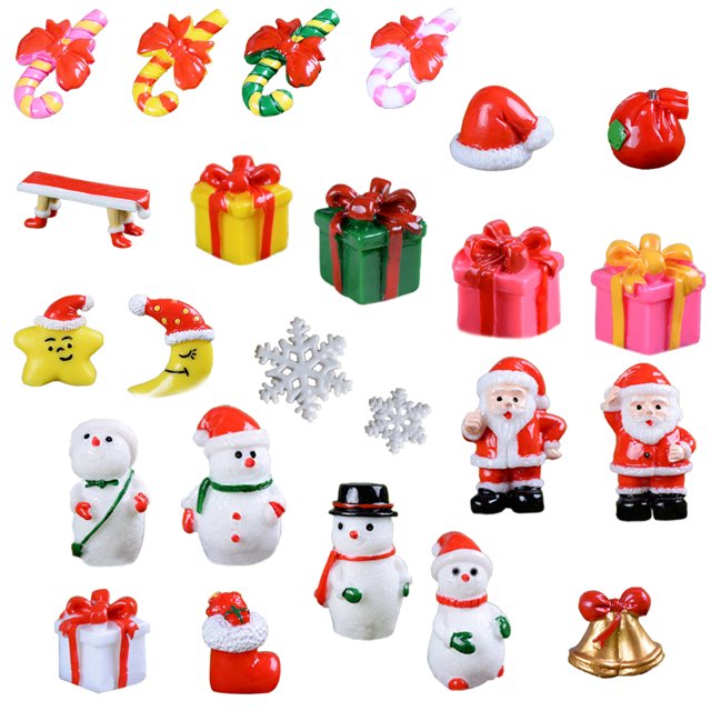 Bangcool 24PCS Micro Landscape Decoration Assorted Lovely Bonsai Ornament for Christmas