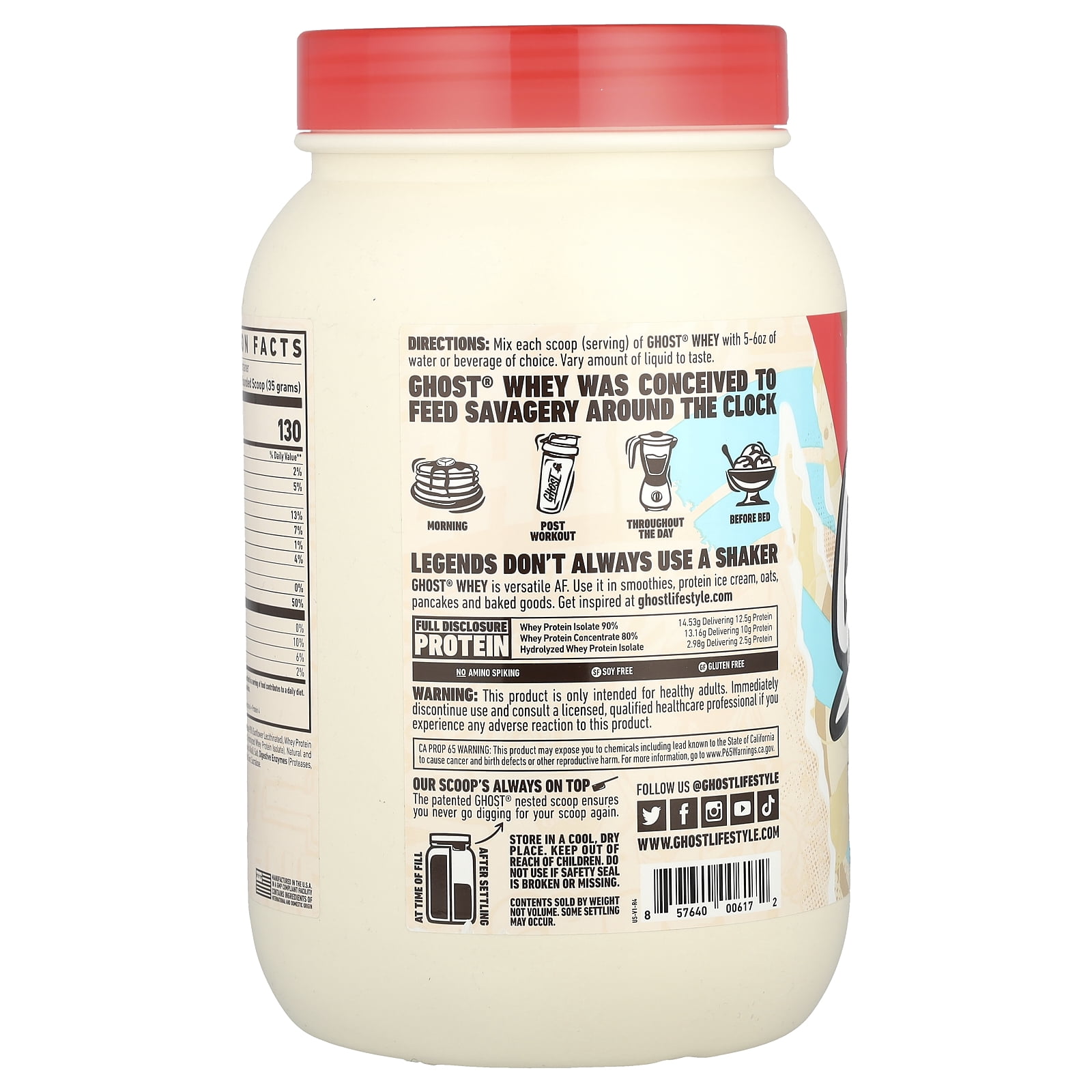 Ghost Whey Protein, Milk Chocolate, 2 lb (924 g)