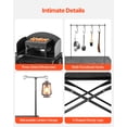 thumbnail image 6 of VEVOR Camping Kitchen Table, Outdoor Camp Cooking Table, Aluminum Portable Cook Station with 3 Storage Cupboard,Carrying Bag,Detachable Windscreen,Quick Set-up for BBQ Party Picnic RV Travel,Black, 6 of 10