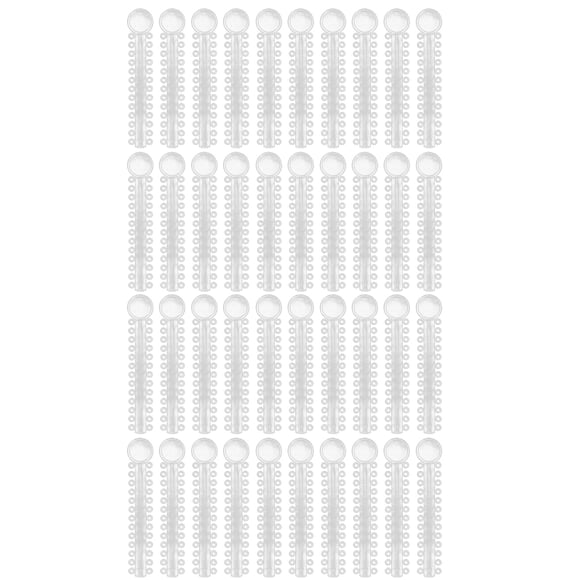 40 ligaduras dentales transparentes para ortodoncia.