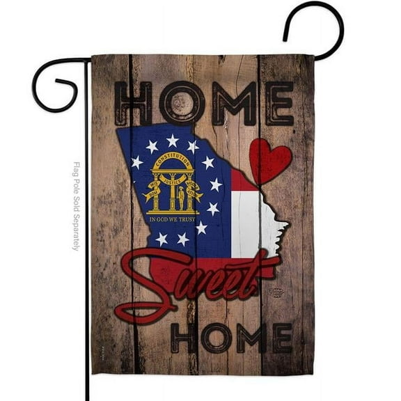 Ornament Collection G191141-BO 13 x 18.5 in. State Georgia Home Sweet American State Vertical Garden Flag with Double-Sided House Decoration Banner Yard Gift