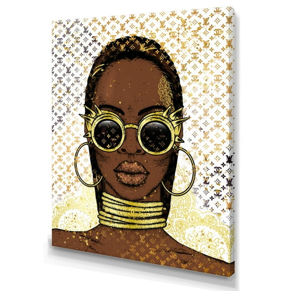 Designart Trendy Female With Sunglasses III Canvas Wall Art