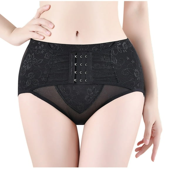 Best No Panty Line Underwear Women's Cotton Panties, Women's Breathable Mid-waist Breasted Belly Pants Lift Hip Shaping Postpartum Waist And Hip Shaping Pants