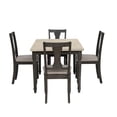 thumbnail image 3 of Linon Willow Wood Five Piece Upholstered Dining Set in Smokey White/Dark Gray, 3 of 16