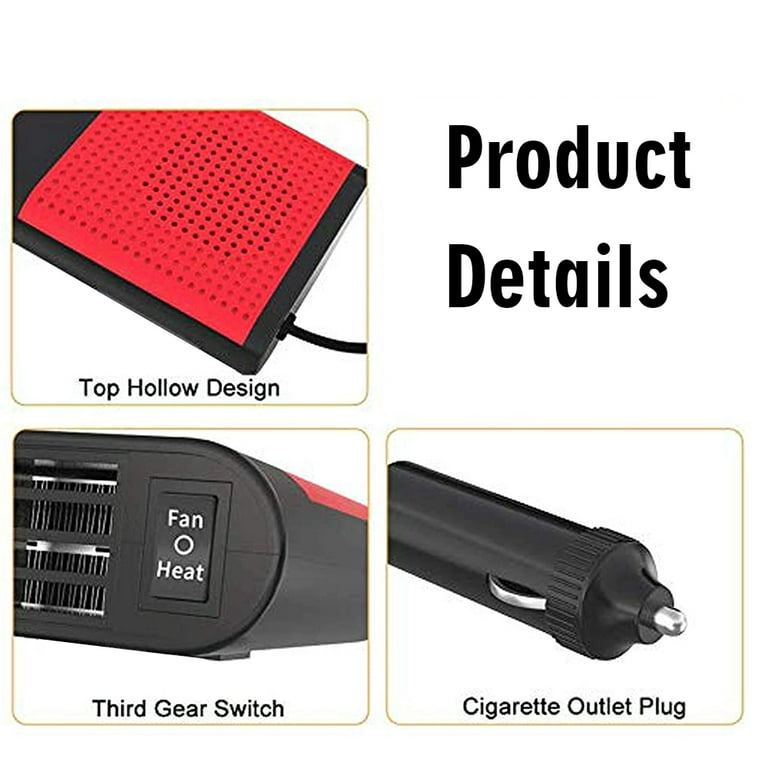 Windshield Defroster,2 in 1 Auto Heater/Cooling Fan Car Windscreen Demister  Heater with Purification for Winter