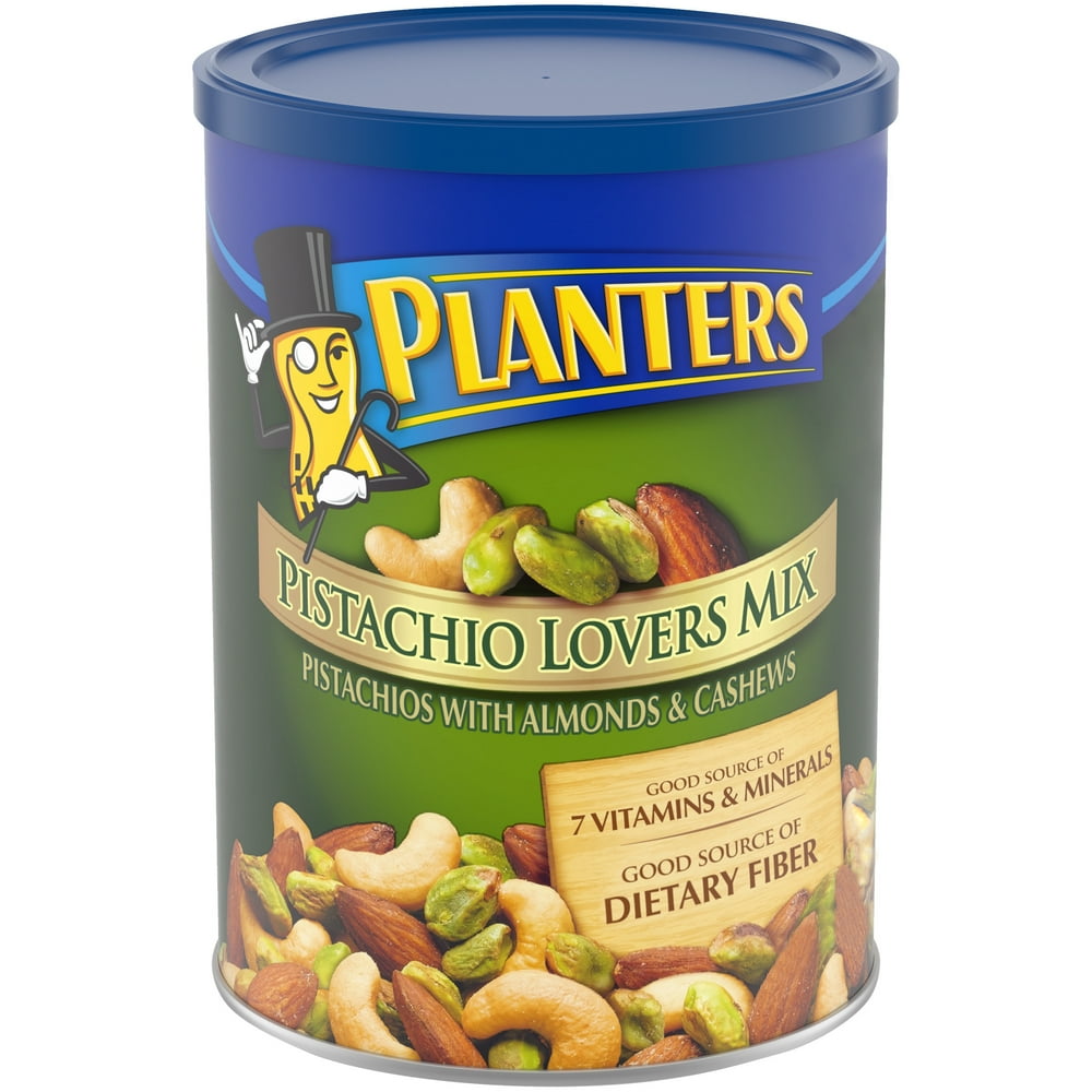 Planters Pistachio Lovers Nut Mix with Pistachios, Almonds & Cashews, 1.12 lb Canister Walmart