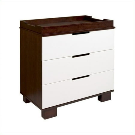 Babyletto Modo 3-Drawer Wood Changing Table w/ Tray in Espresso