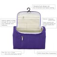 thumbnail image 2 of Toiletry Bag Wash Cosmetic Organizer with Hanging Hook for Travel Purple, 2 of 8