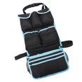 thumbnail image 3 of Organizador de automóviles Bolsa de almacenamiento de tela Oxford con múltiples bolsillos Soporte colgante extraíble en color negro y azul, 3 of 8