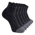 thumbnail image 2 of IDALL Mens Socks,Ankle Socks Men's Basketball Socks Solid Color Short Socks 5PC Crew Socks,Hiking Socks Black, 2 of 8