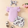 thumbnail image 4 of Baby Girl Clothes Summer Outfits Romper Pants Cute Toddler Girl Clothes Gift Set, 4 of 7