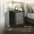 thumbnail image 6 of COZAYH Farmhouse 2 Drawer Bedroom Nightstand with Embossed Flower Motif, Set of 2, 6 of 11