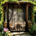 thumbnail image 6 of Outdoor Mesh Sheer Curtain Panel Sun Block Light Filter Privacy Fabric Drape for Patio Gazebo Porch Indoor Window, 6 of 7