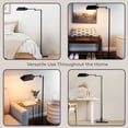 thumbnail image 5 of Lavish Home Adjustable Floor Lamp with 360 Degree Swing Arm (Black), 5 of 6