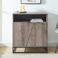 thumbnail image 2 of Contemporary Asymmetrical Angled Door Accent Cabinet in Gray Wash, 2 of 7