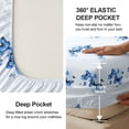 thumbnail image 4 of Flymme Blue Butterfly Queen Sheet Set, 4 Pieces Soft Bedding Queen Sheet Set,Breathable and Cooling Sheets for Bedroom Guest Rooms,Dorms, 4 of 8