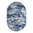 thumbnail image 7 of Unique Loom Blossom Collection Area Rug - Ocho (5' 3" x 7' 10" Oval Navy Blue/Ivory), 7 of 7