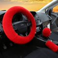 thumbnail image 2 of Funda de volante de felpa de invierno, juego de tres piezas de volante de lana de lana, lindo y cálido, 2 of 6