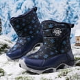 thumbnail image 6 of CXYYY Girls Boys Winter Snow Boots Outdoor Insulated Cold Weather Footwear For Kids Children Blue 11.5-12 Years, 6 of 9
