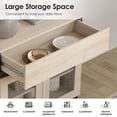 thumbnail image 5 of WAMPAT 2-in-1 Modern TV Stand with Glass Doors & 2 Drawers, Metal Base Entertainment Center for 70 Inch TVs, Media Console for Living Room & Bedroom, 5 of 9
