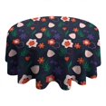 thumbnail image 4 of Pioneer Flower Floral Print Pattern Round Tablecloth 60"x60",Wrinkle Wipeable Table Cloth for Kitchen Dining Room Picnic Patio Party, 4 of 6