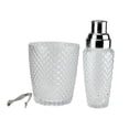 thumbnail image 3 of Wild Eye Set of 3 Diamond Cut Handcrafted Clear Cocktail Shaker with Bucket and Tong 9.5", 3 of 3