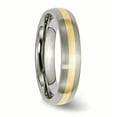 thumbnail image 4 of Titanium 14k Gold Inlay 5mm Ring Man Wedding Precious Metal   For Dad Mens  For Him, 4 of 10