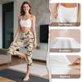 thumbnail image 6 of HELLHERO Horse Printed Yoga Leggings for Women Athletic Capri Leggings Tummy Control Yoga Pants with Pockets, S, 6 of 7