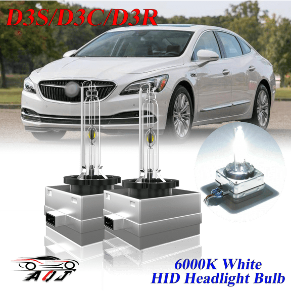 For Buick LaCrosse 2014-2018 2019 D3S HID Headlight High/Low Beam 6000K Crystal White Xenon Bulbs Set 2