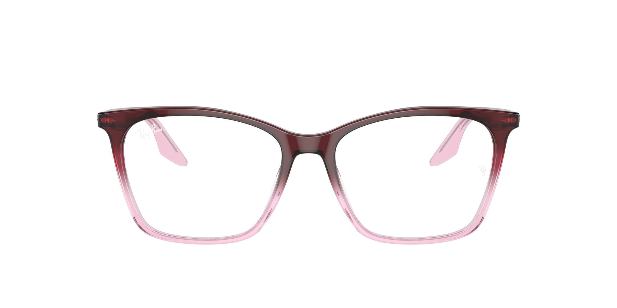 Ray-Ban Optics Glasses RB5422 Prescription Eyeglasses with Case, Red Gradient Pink with Demo Lens, Size 54