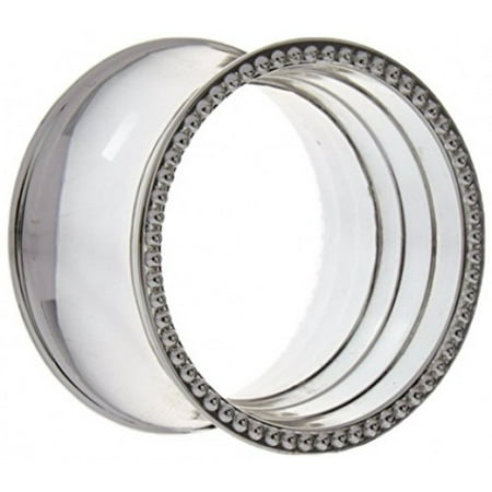 SET OF 4 SILVER PLATED BEADED NAPKIN RINGS
