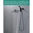 thumbnail image 5 of All Metal Dual Square Shower Head Combo, Rain Shower Head with Handheld Shower Wand and Extra Long Flexible Hose (Oil-Rubbed Bronze), 5 of 8