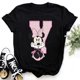 thumbnail image 5 of Camiseta de algodón para niños de Disney Minnie Mouse, divertida camiseta con estampado de 26 letras mayúsculas de la A a la Z, camisetas góticas para niñas, camisetas kawaii de verano, 5 of 5