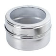 thumbnail image 4 of 8-Piece Magnetic Spice Jars with Stainless Steel Base - Kitchen Spice Rack, Seasoning Containers, 201 Stainless Steel Body & PET Lid, for Refrigerator/Oven, Airtight Condiment Storage, B, 4 of 6