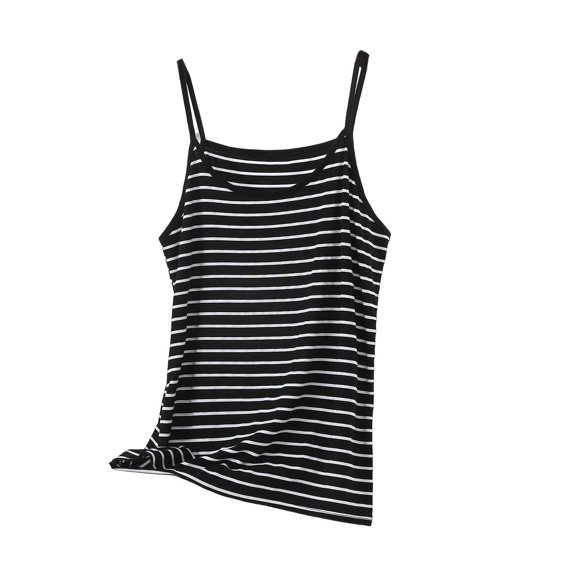 Jamicy Tank Tops for Women Stripe Print Cami Top Y2k Spaghetti Strap Backless Crop Tank Aesthetic V Neck Sleeveless Slim Fit Going Out Tops