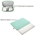 thumbnail image 4 of Mosiso Diamond Foam Water Repellent Lycra Laptop Sleeve Bag for 13-13.3 Inch MacBook Pro/Air,Notebook with Small Case, Mint Green, 4 of 4