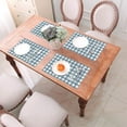 thumbnail image 6 of XMXY Woven Placemats Set of 6 PCS, Blue Gingham Print Table Mats Washable Heat Resistant Placemats, 6 of 6
