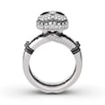 thumbnail image 4 of Anillo de esqueleto de dos colores blanco y negro, anillo de sonrisa de lujo, anillos decorativos de moda de aleación, 4 of 7