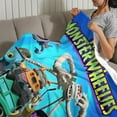 thumbnail image 3 of Mighty MonsterWheelies-Anti-Pilling Flannel Blanket Soft Lightweight Plush Fuzzy Cozy Luxury Blanket for Home and Kitchen Use – Perfect for Kids and Adults 32"*48"(80cm*120cm), 3 of 6