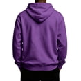 thumbnail image 4 of Fabrcox S-5xl Hoodie Men Big and Tall Fleece Mens Sweatshirt Hoodie Solid Color Fall Winter Warm Athletic Long Sleeve Mens Pullover Shirts with Kangaroo Pocket Purple S, 4 of 4