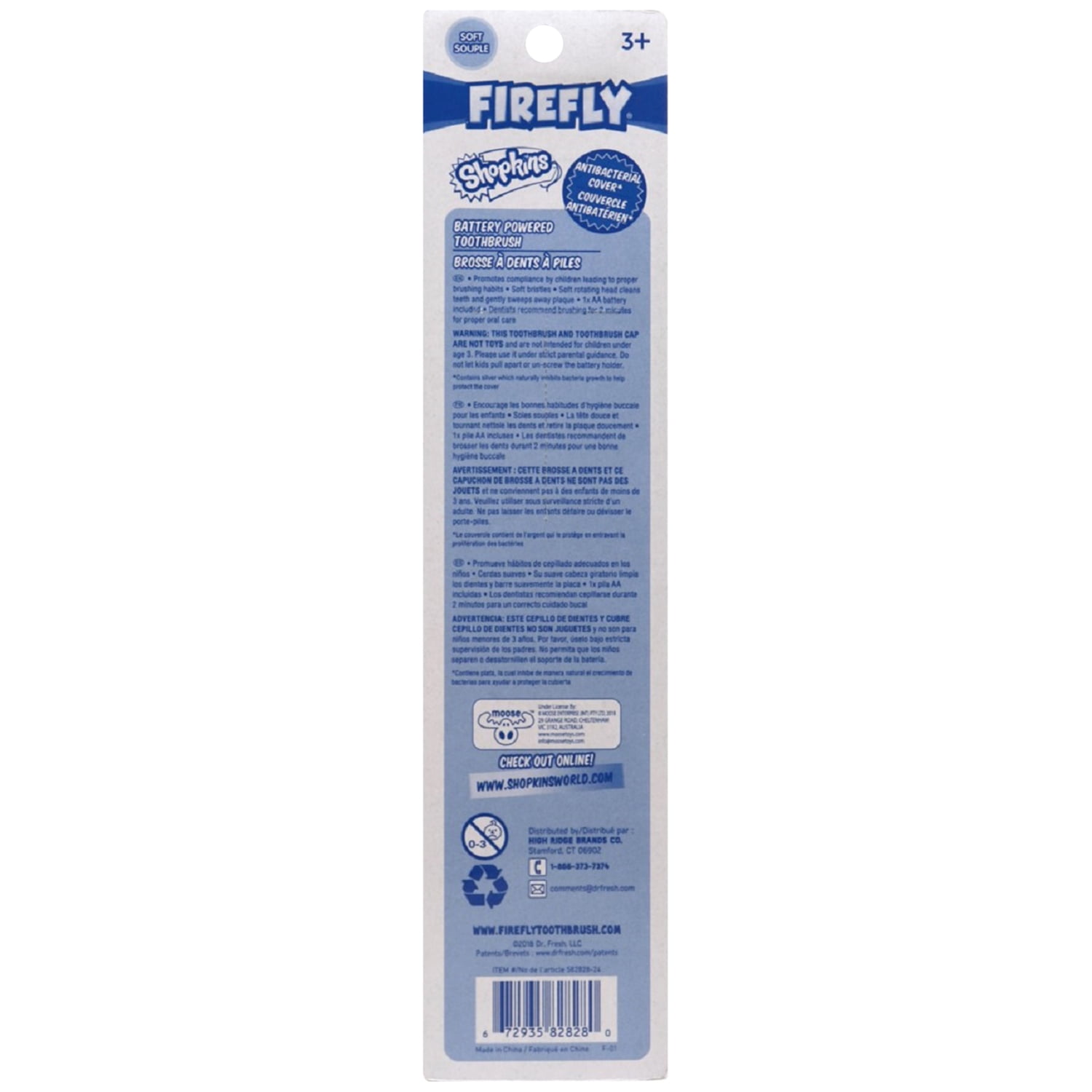 Firefly Clean N Protect Shopkins Soft Powered Toothbrush