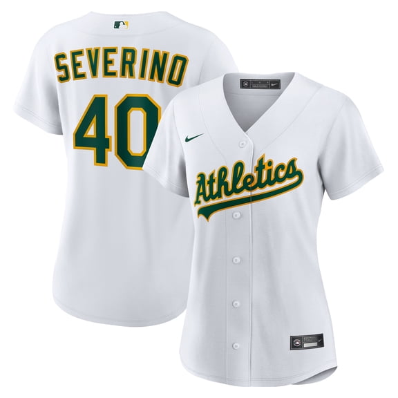 Women's Nike Luis Severino White Athletics Home Replica Jersey
