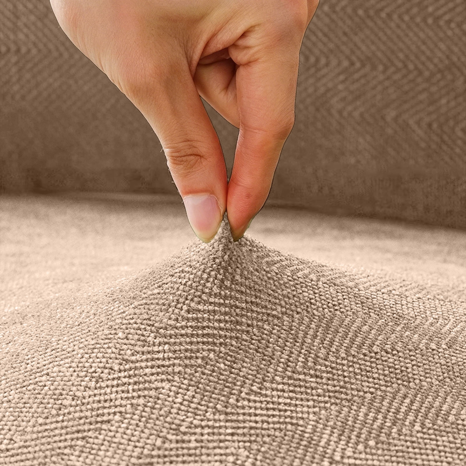 Sofa Cover, Stretch Couch Slipcover, Elastic Furniture Protector for Living Room Pet Friendly Soft Fabric Daily Use Protection Cover