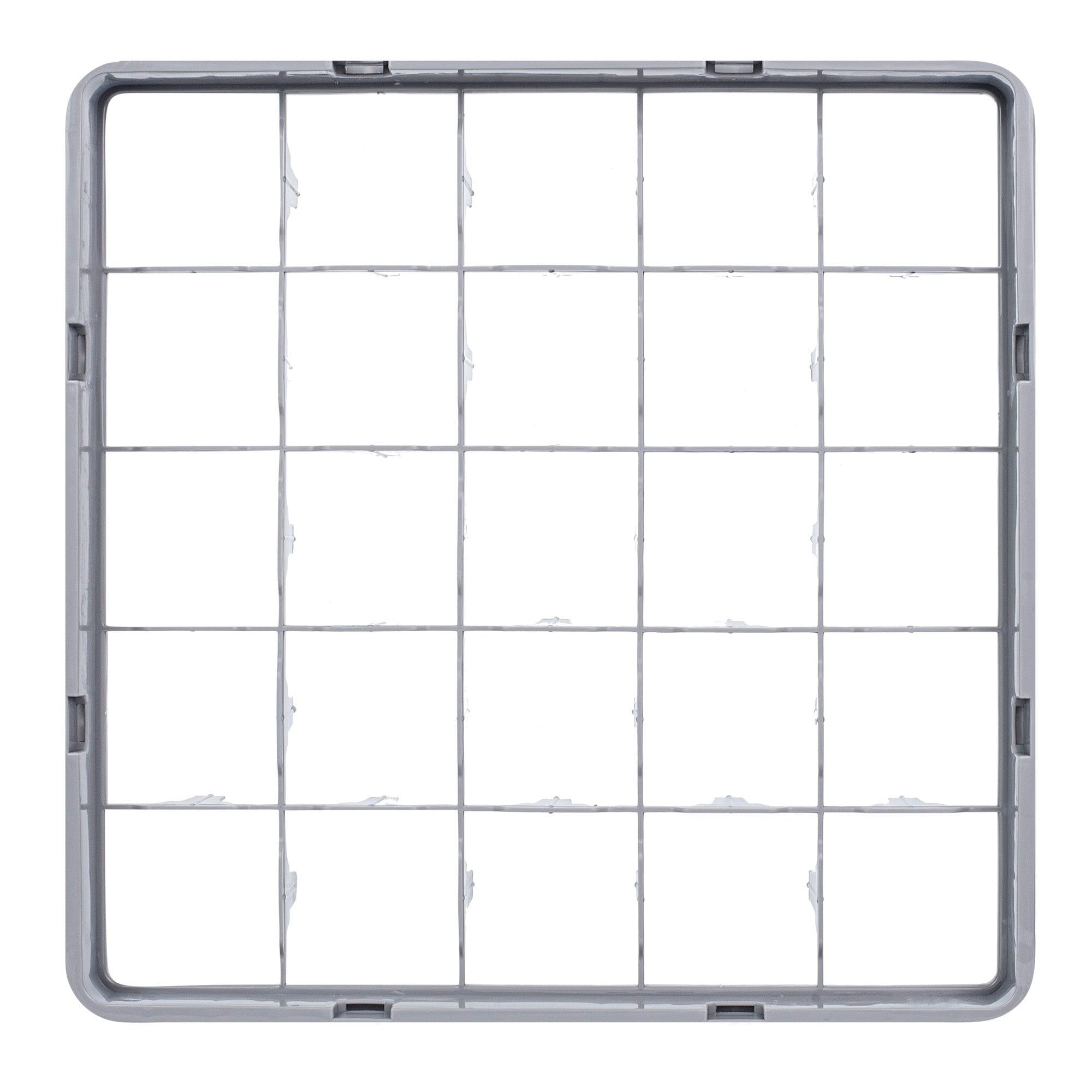 Clean Tek Professional Gray Full Drop Extender - 25 Compartments - 19 3/4" x 19 3/4" x 4 3/4" - 1 count box